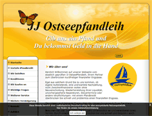 Tablet Screenshot of jj-ostseepfandleih.de